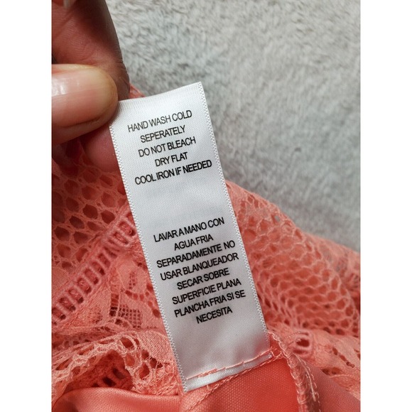 Jodi Kristopher Fit & Flare Dress Womens Size 5 Pink Lace Floral Nylon Back‎ Zip - Picture 6 of 9